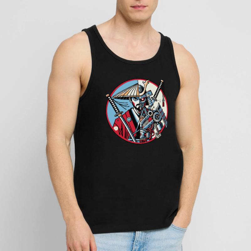 Samurai-Ronin oder Mecha-Shogun Männer Premium Bio Tank Top