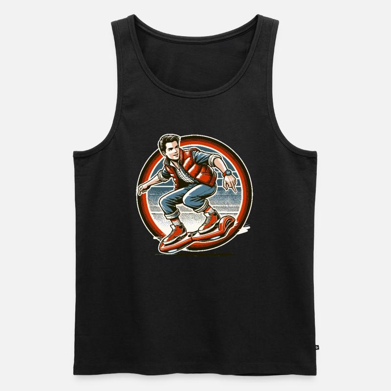 Hoverboarding is timeless fun - Men's Premium Organic Tank Top - black