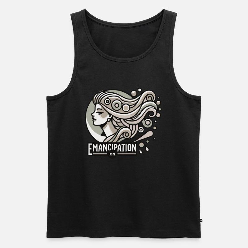 Emanzipation an - Männer Premium Bio Tank Top - Schwarz