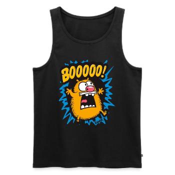 Funny Boo Hamster - Men's Premium Organic Tank Top - black - Front - Michal (187cm)