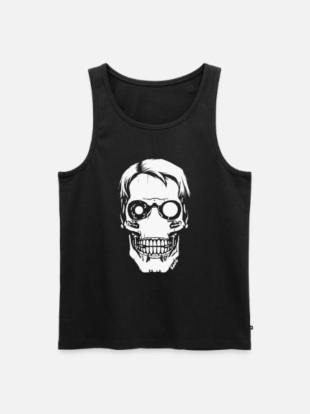Cyber Skull – Futuristic Skull - Men's Premium Organic Tank Top - black