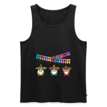 Sombrero Nains Fiesta Joyeux Cinco De Mayo - Débardeur bio Premium Homme - noir - Devant - Michal (187cm)