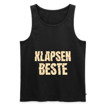Klapsenbeste Klapse Psychiatrie Sprüche Geschenk - Männer Premium Bio Tank Top - Schwarz - Vorne - AI Model Male 178 light (178cm)