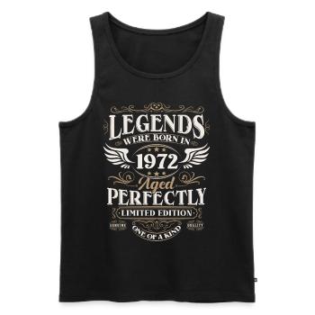 1972 Born Legends Birthday Gift - Men's Premium Organic Tank Top - black - Front - Michal (187cm)