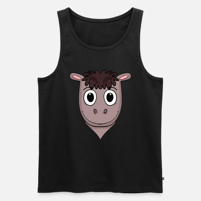Pferd - Männer Premium Bio Tank Top - Schwarz