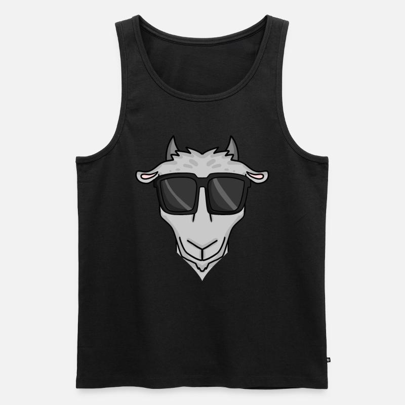 Coole Ziege - Männer Premium Bio Tank Top - Schwarz