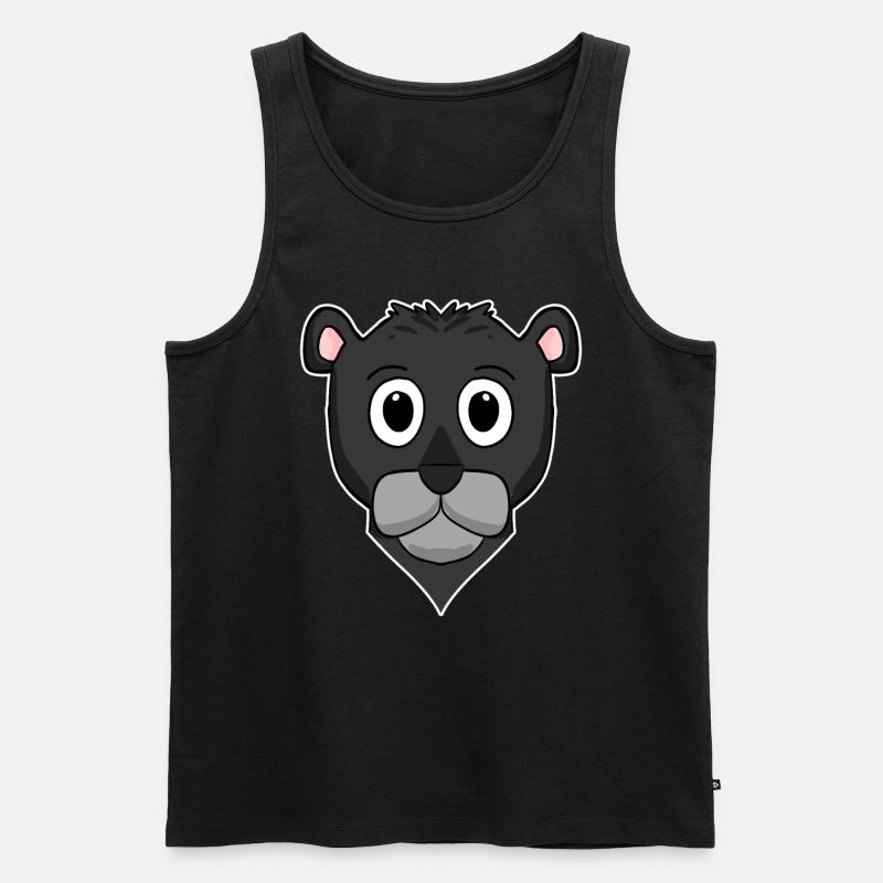 Schwarzer Panther - Männer Premium Bio Tank Top - Schwarz
