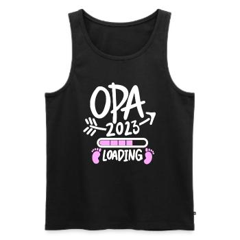 Opa 2023 loading - Männer Premium Bio Tank Top - Schwarz - Vorne - Michal (187cm)