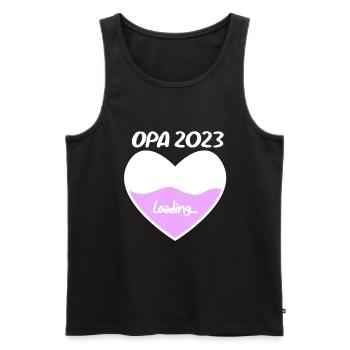 Opa 2023 loading - Männer Premium Bio Tank Top - Schwarz - Vorne - Michal (187cm)