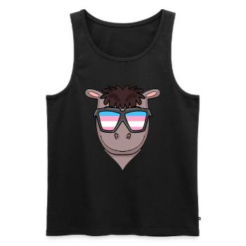 Transgender Transsexuell Pferd Geschenk - Männer Premium Bio Tank Top - Schwarz - Vorne - Michal (187cm)