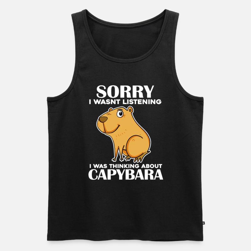 Capybara - Männer Premium Bio Tank Top - Schwarz