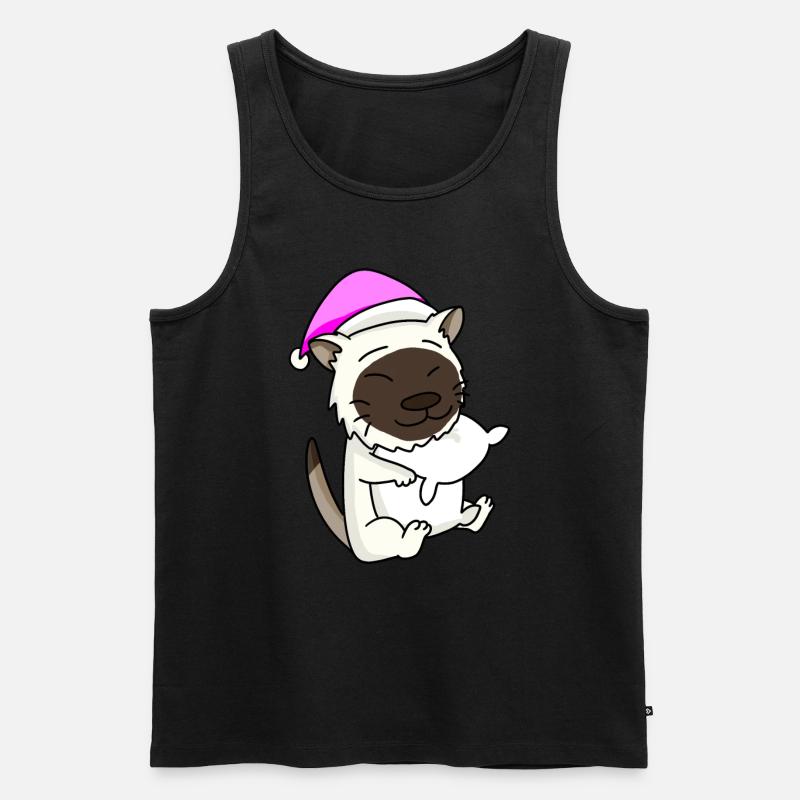 Katze Katzenrasse Birma - Männer Premium Bio Tank Top - Schwarz