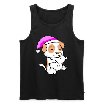 Dog Dog Breed Jack Russell Terrier - Men's Premium Organic Tank Top - black - Front - AI Model Male 178 light (178cm)