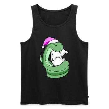 Snake with pillow and sleeping cap - Men's Premium Organic Tank Top - black - Front - Michal (187cm)