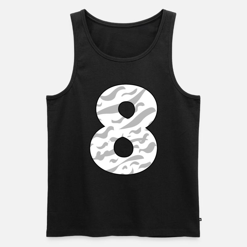 8 - Männer Premium Bio Tank Top - Schwarz