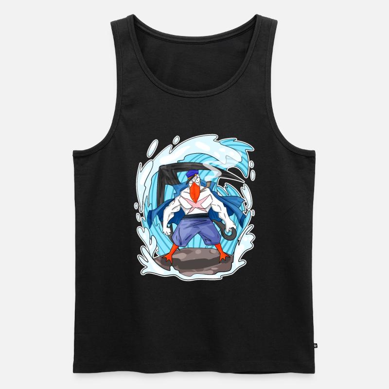 Möwe - Männer Premium Bio Tank Top - Schwarz