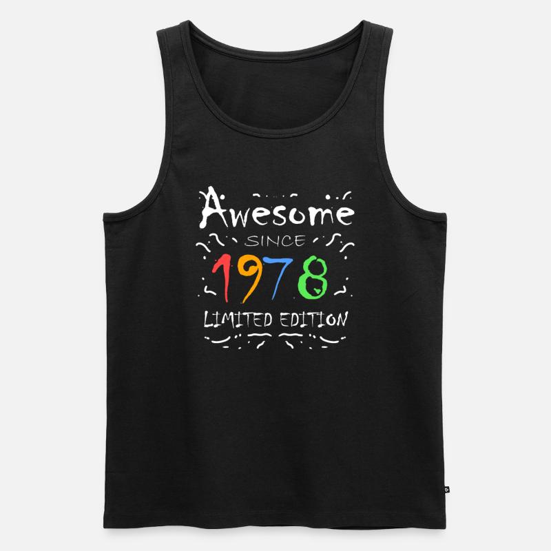 1978 - Männer Premium Bio Tank Top - Schwarz