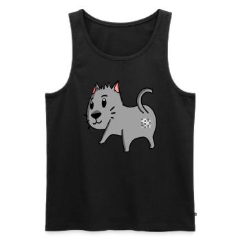 Cat Ass - Cat Butt - Men's Premium Organic Tank Top - black - Front - AI Model Male 178 light (178cm)