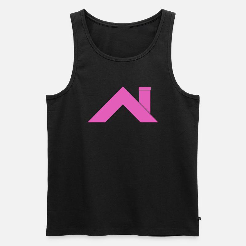 Haus Dach - Männer Premium Bio Tank Top - Schwarz