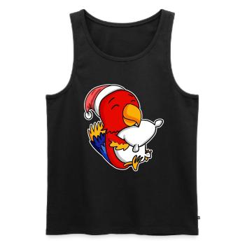 Parrot Christmas Sleep Sleep Sleep - Men's Premium Organic Tank Top - black - Front - Michal (187cm)