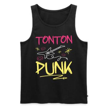 Tonton Punk Rock - Débardeur bio Premium Homme - noir - Devant - Michal (187cm)