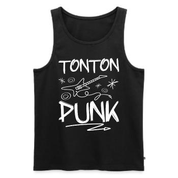 Tonton Punk Rock - Débardeur bio Premium Homme - noir - Devant - Michal (187cm)