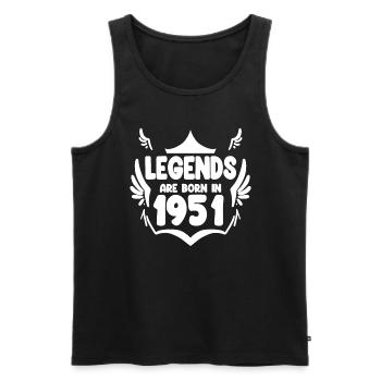 1951 - Born 1951 - Year of construction 1951 Gift - Men's Premium Organic Tank Top - black - Front - AI Model Male 178 light (178cm)