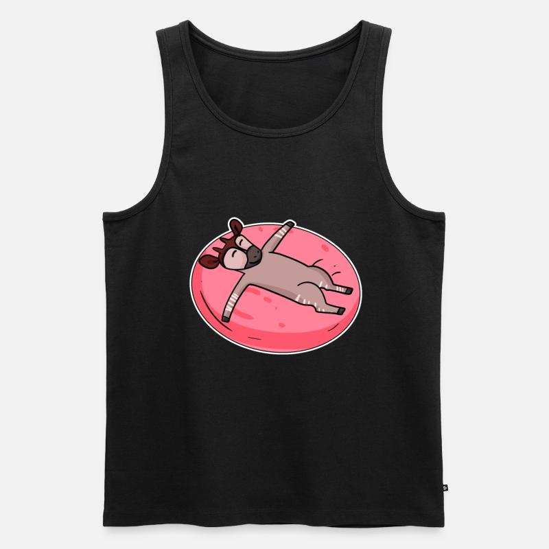 Schlafendes Okapi Waldgiraffe - Männer Premium Bio Tank Top - Schwarz