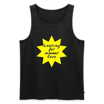 Sommerliebe - Männer Premium Bio Tank Top - Schwarz - Vorne - AI Model Male 178 light (178cm)