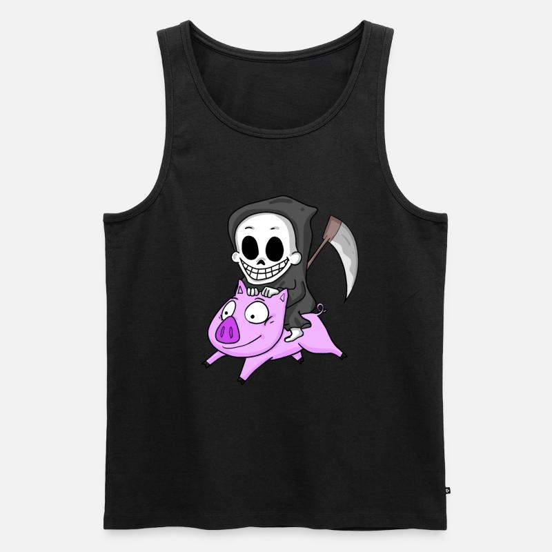 Sensenmann Schwein - Männer Premium Bio Tank Top - Schwarz