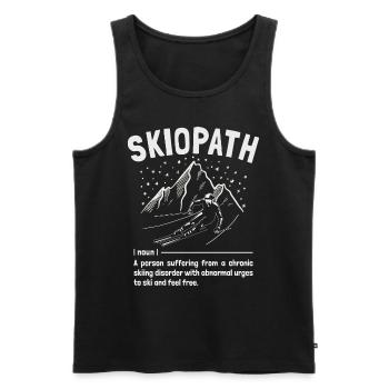Skiopath Definition Spaß Après-Ski-Skifahrer - Männer Premium Bio Tank Top - Schwarz - Vorne - AI Model Male 178 light (178cm)