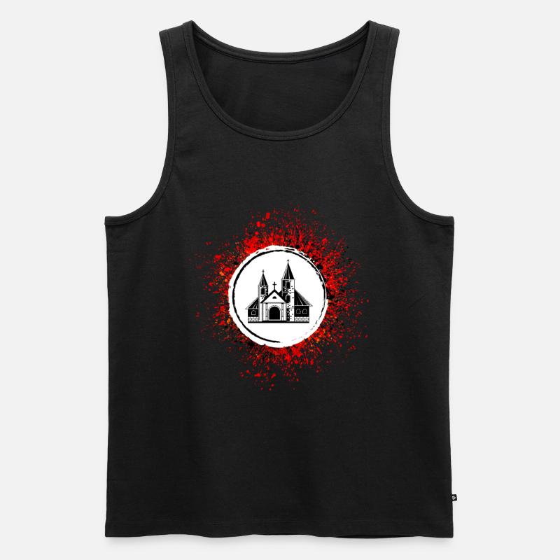 Kirche Gemeinde Glaube Christentum - Männer Premium Bio Tank Top - Schwarz