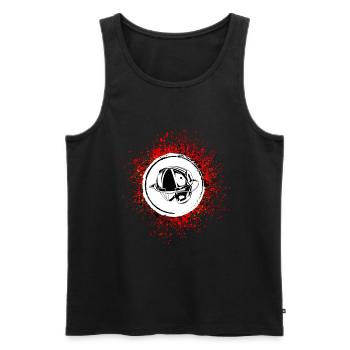 Firefighter Helmet Icon - Men's Premium Organic Tank Top - black - Front - Michal (187cm)