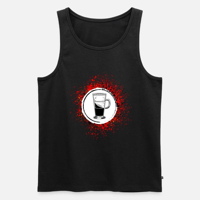 Kaffee Icon - Männer Premium Bio Tank Top - Schwarz