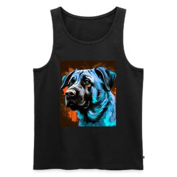 Kangal Hund Porträt - Männer Premium Bio Tank Top - Schwarz - Vorne - Michal (187cm)