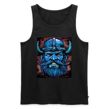 Wikinger Krieger Valhalla Odin - Männer Premium Bio Tank Top - Schwarz - Vorne - Michal (187cm)