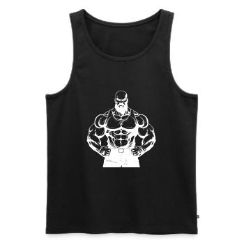 Homme Muscles Gym Musculation - Débardeur bio Premium Homme - noir - Devant - Michal (187cm)