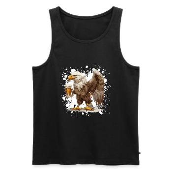 Adler Bier Lustig - Männer Premium Bio Tank Top - Schwarz - Vorne - Michal (187cm)