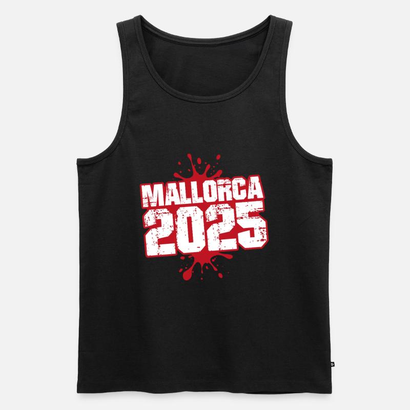 Mallorca 2025 Klecks - Männer Premium Bio Tank Top - Schwarz