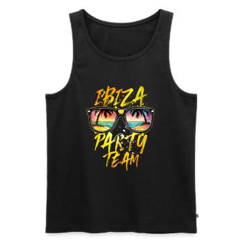 Ibiza Party Team - Men's Premium Organic Tank Top - black - Front - Michal (187cm)