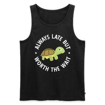 Schildkröten - Männer Premium Bio Tank Top - Schwarz - Vorne - Michal (187cm)