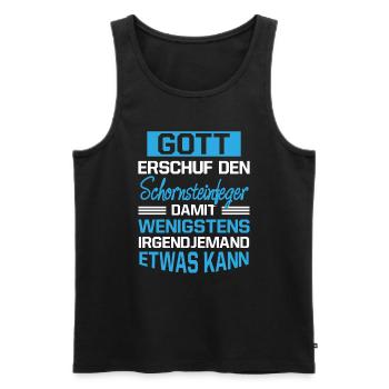 Gott Erschuf Schornsteinfeger Handwerker Geschenk - Männer Premium Bio Tank Top - Schwarz - Vorne - AI Model Male 178 light (178cm)
