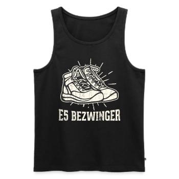 Alpenüberquerung Oberstdorf Meran E5 Fernwanderweg - Männer Premium Bio Tank Top - Schwarz - Vorne - Michal (187cm)
