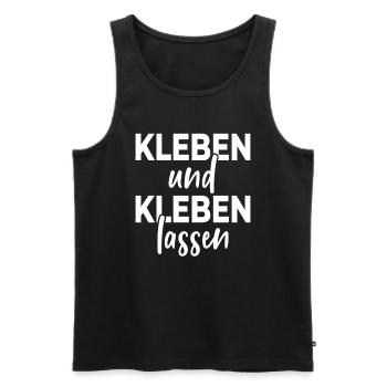 Kleben Und Kleben Lassen Cooler Klimawandel Spruch - Männer Premium Bio Tank Top - Schwarz - Vorne - AI Model Male 178 light (178cm)