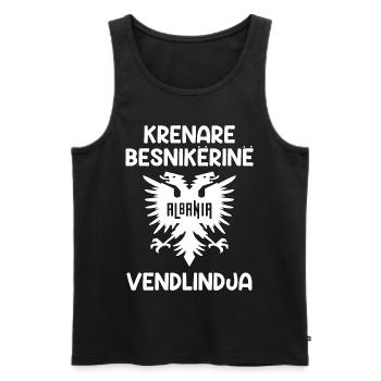 albanisch Albanien Adler Wappen Geschenk - Männer Premium Bio Tank Top - Schwarz - Vorne - Michal (187cm)