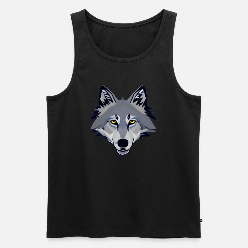 Wolf - Männer Premium Bio Tank Top - undefined