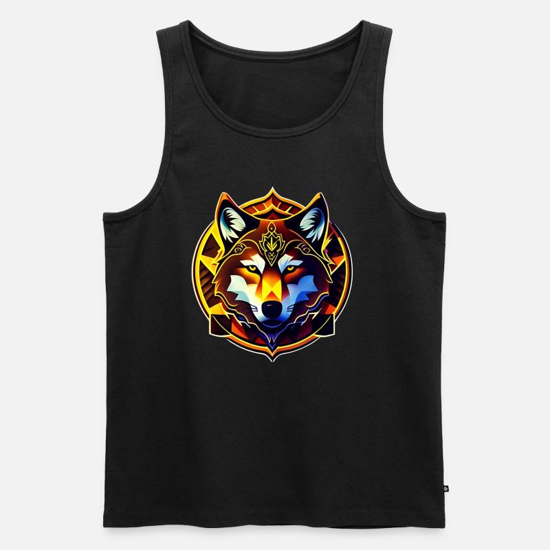 Wolf - Männer Premium Bio Tank Top - undefined