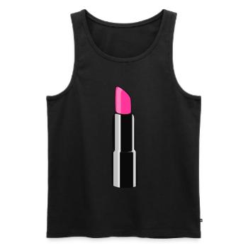 Lippenstift - Männer Premium Bio Tank Top - Schwarz - Vorne - Michal (187cm)