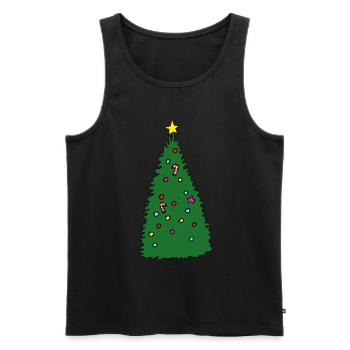 Tannenbaum - Männer Premium Bio Tank Top - Schwarz - Vorne - Michal (187cm)