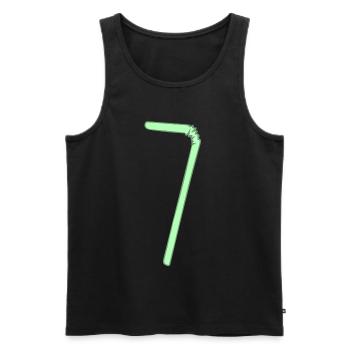 Strohhalm - Geschenkidee - Männer Premium Bio Tank Top - Schwarz - Vorne - AI Model Male 178 light (178cm)